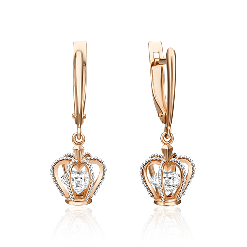 

Серьги из красного золота с фианитом PLATINA jewelry 02-4539-00-501-1111-67_0, 02-4539-00-501-1111-67_0