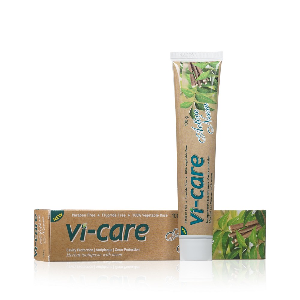 Зубная паста Vi-care  Active Neem  с нимом 100г зубная паста pepsodent action 123 herbal на травах 120 г