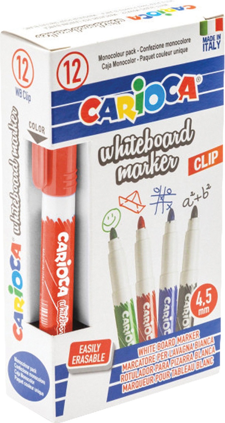 

Маркер для доски CARIOCA, наконечник 4,5 мм, КРАСНЫЙ, Италия, 42922/3, 42922/3