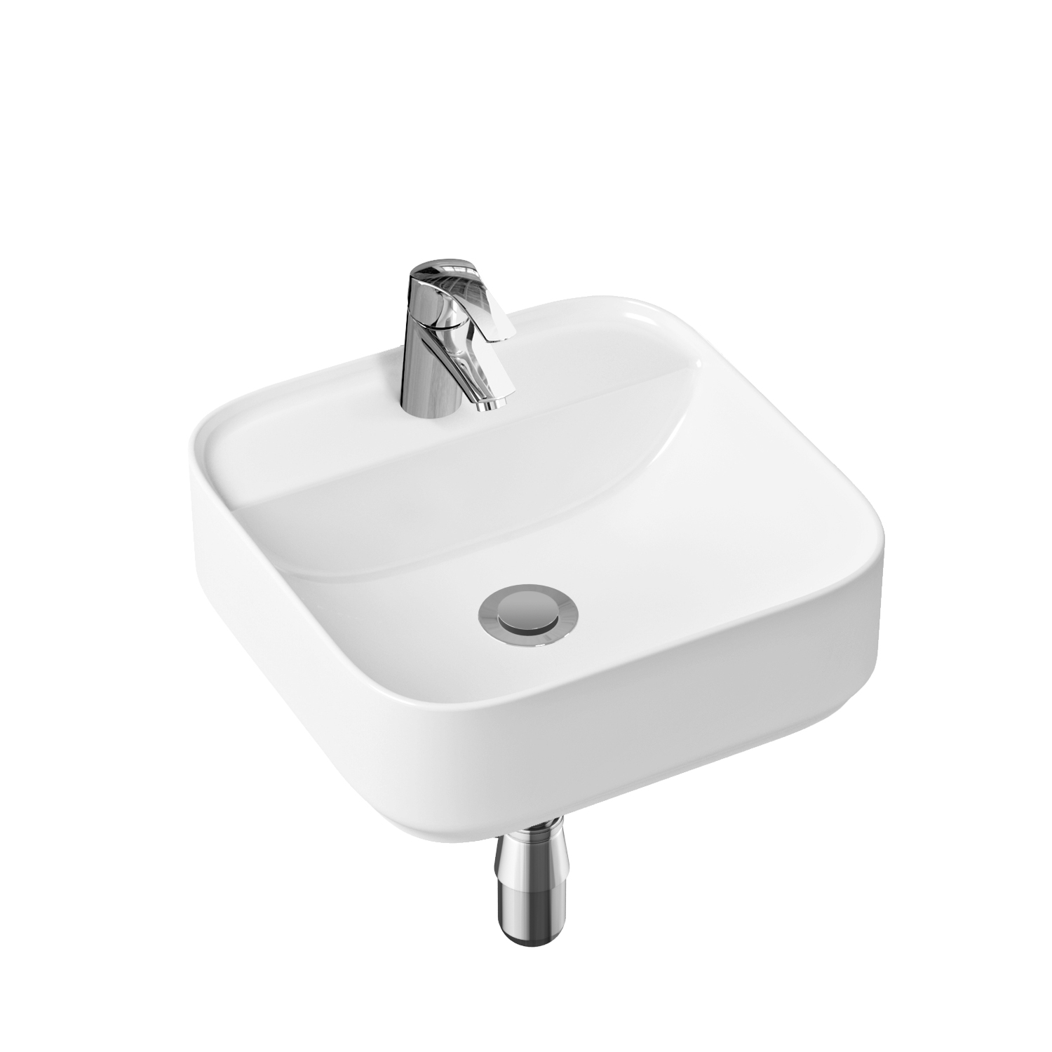 

Комплект 3 в 1 Lavinia Boho Bathroom Sink Slim 21510423, накладная раковина 42 см
