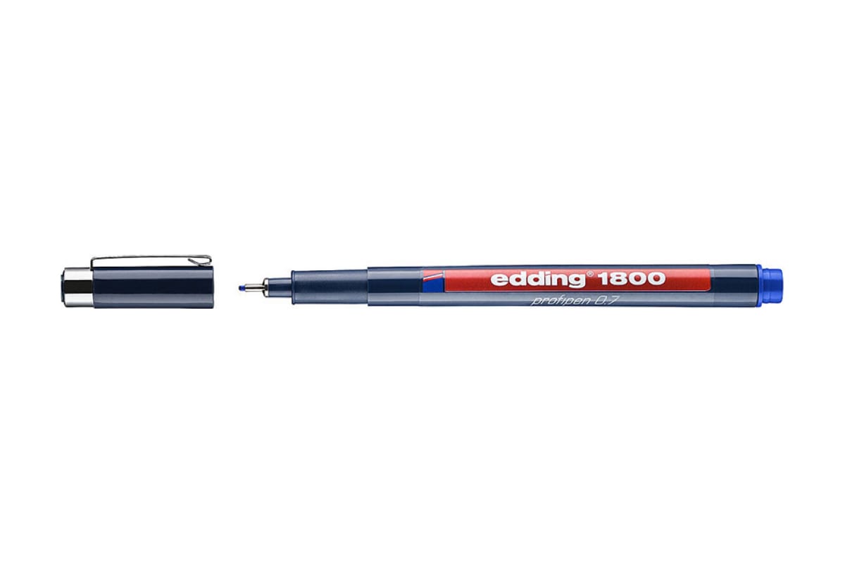 

edding Ручка капиллярная edding 1800, круглый наконечник, 0.7 мм Синий