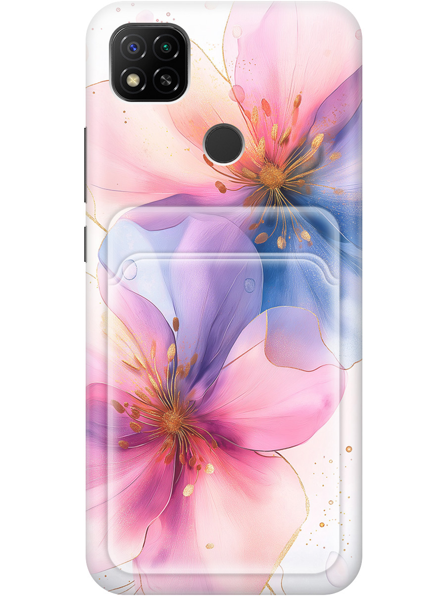 

Силиконовый чехол на Xiaomi Redmi 10A/9C с принтом с карманом для карты 818785, Белый;синий;прозрачный;розовый, 723311723