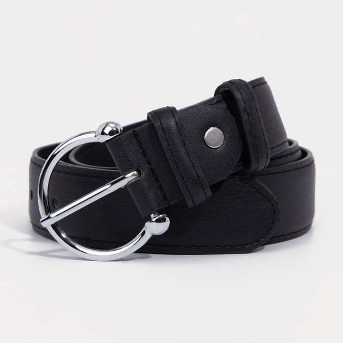 

Ремень женский NoBrand 9285635 чёрный, 115 см, Черный, 9285635