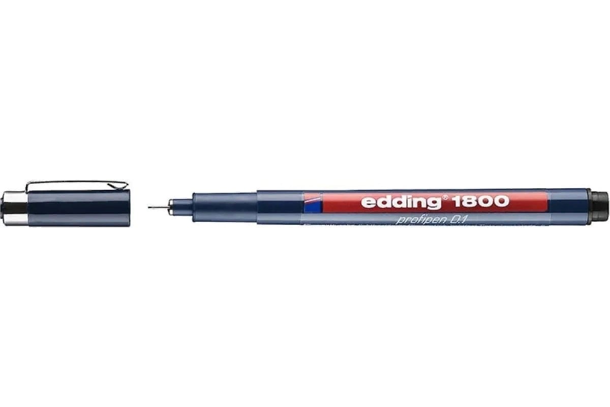 

Ручка капиллярная edding 1800, для черчения, круглый наконечник, 0.1-0.5 мм