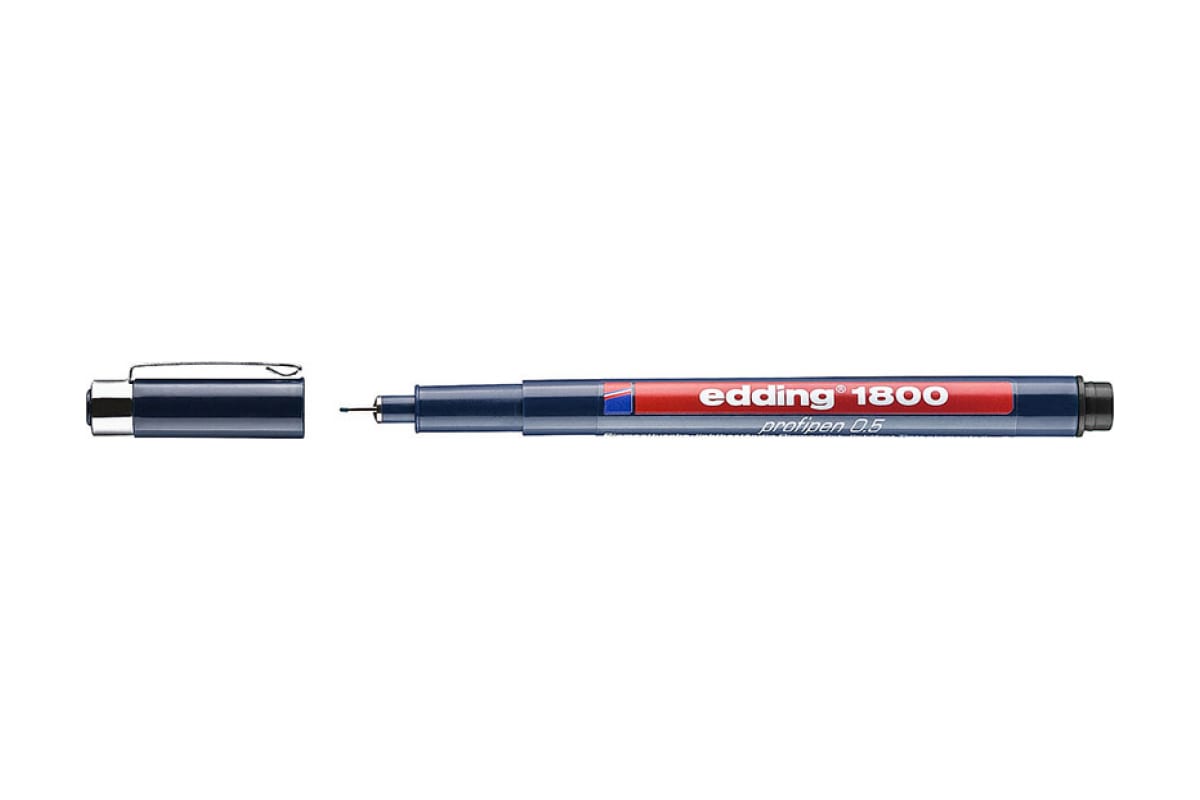 

edding Ручка капиллярная edding 1800, для черчения, круглый наконечник, 0.5 мм Черный