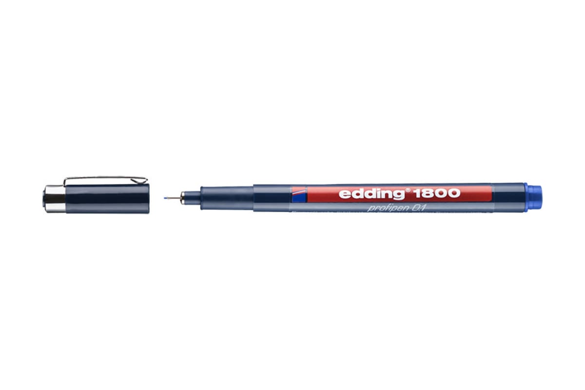 

edding Ручка капиллярная edding 1800, для черчения, круглый наконечник, 0.1 мм Синий