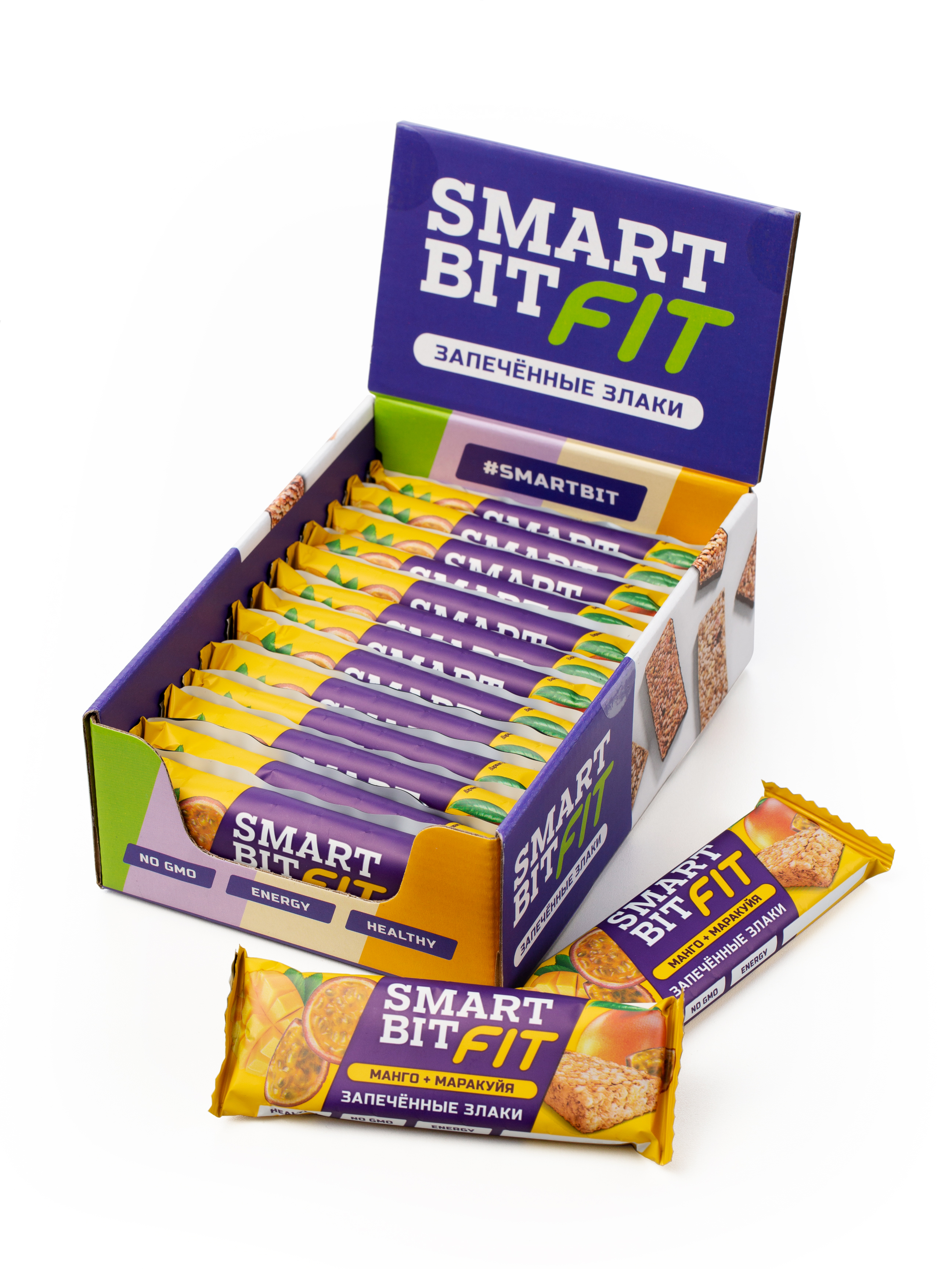 

Батончик SMARTBIT FIT Манго и маракуйя 15 штук по 45г, Батончик SMARTBIT FIT Запеченные злаки «Манго и Маракуйя»