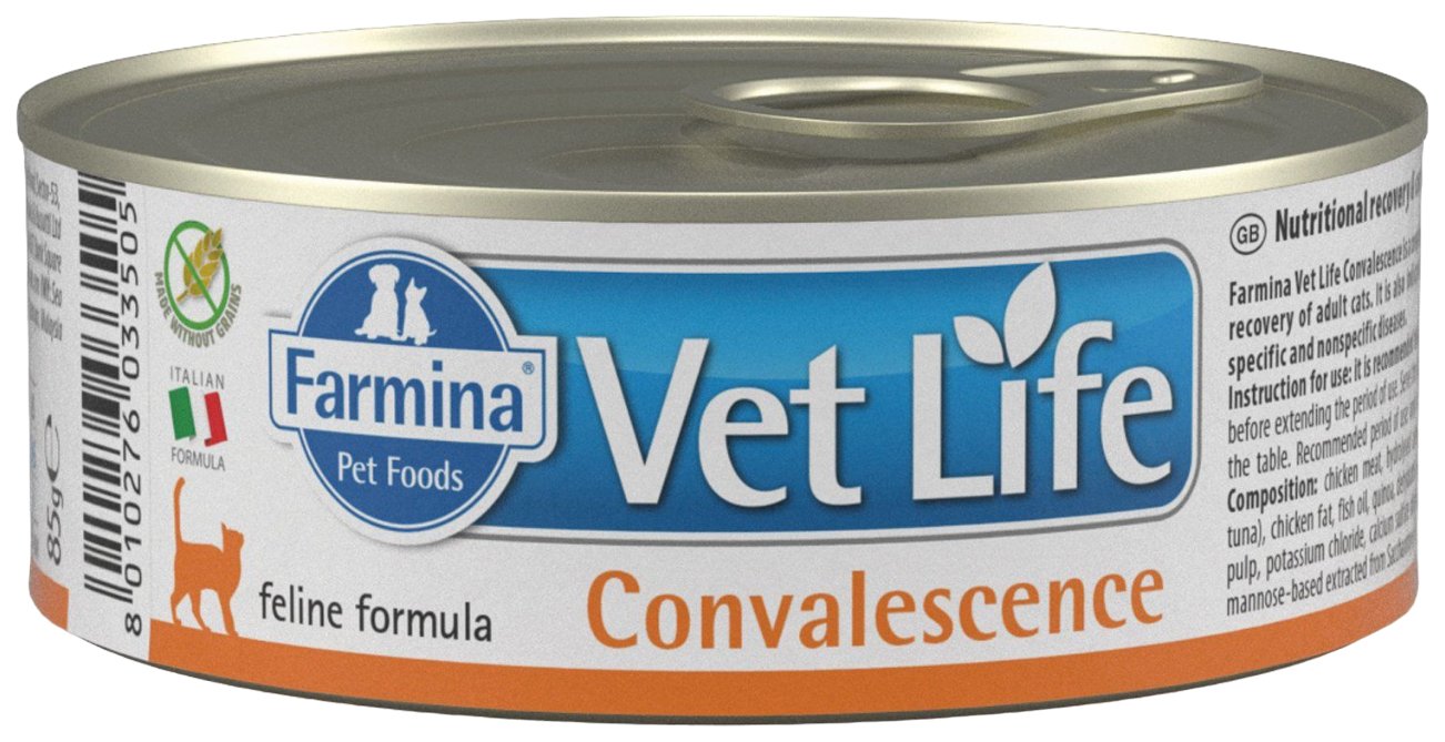 

Консервы для кошек Farmina Vet Life Convalescence в период восстановления, паштет 85 г, Vet Life Convalescence