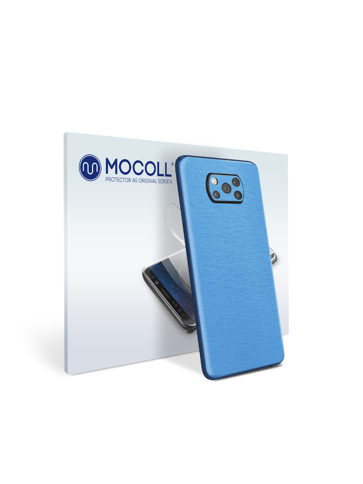 

Пленка защитная MOCOLL для задней панели Xiaomi Poco C3 Металлик Голубой