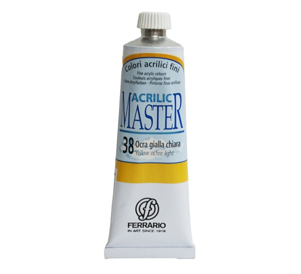 

Акрил Ferrario Acrilic Master 60 мл № 38 охра светлая жёлтая, BM09760CO38