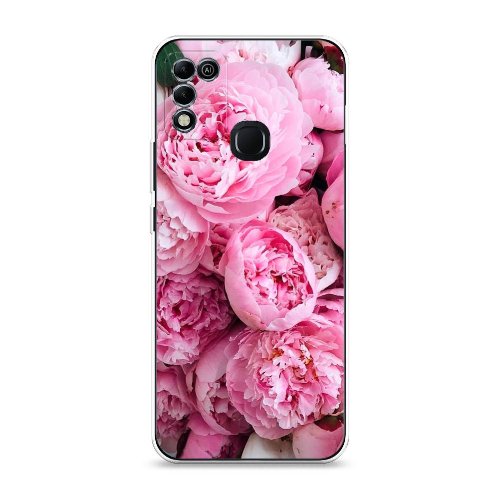 

Чехол на Infinix HOT 10 Play/HOT 11 Play "Розовые пионы", Бежевый;розовый, 3100850-2