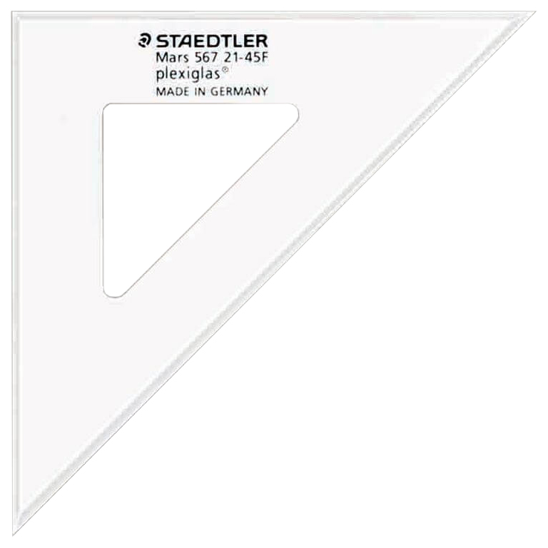 

Staedtler Угольник Staedtler Mars, 45/45 °С, 20 см, пластик Прозрачный