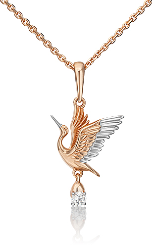 

Кулон из красного золота PLATINA jewelry 03-3079-00-401-1110-03, фианит, 03-3079-00-401-1110-03