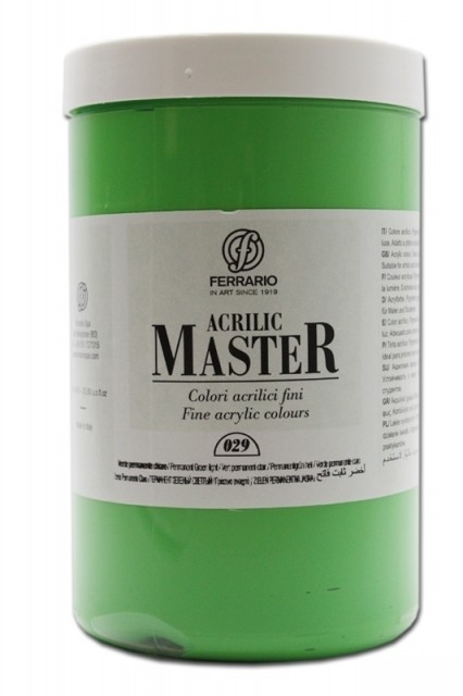 

Акрил Ferrario Acrilic Master 1000 мл № 29 перманентный зелёный светлый, BM0979E029
