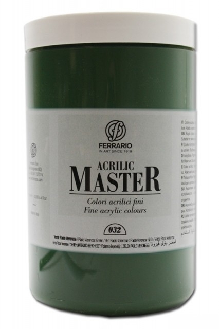 

Акрил Ferrario Acrilic Master 1000 мл № 32 киноварь зелёная тёмная, BM0979E032