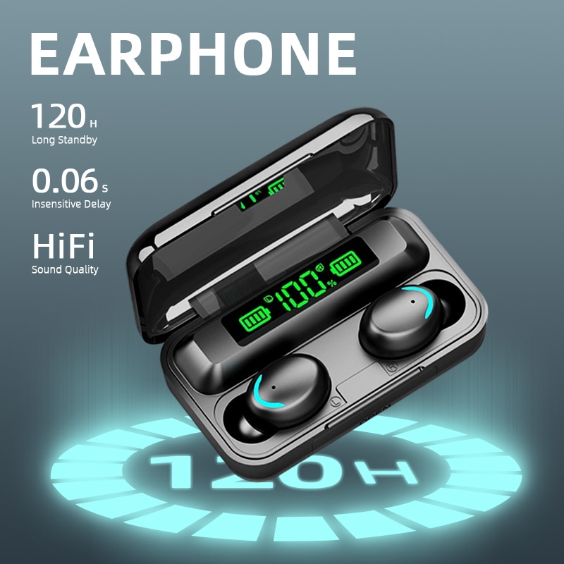 

Беспроводные наушники Earphone F9-5 Black, F9-5