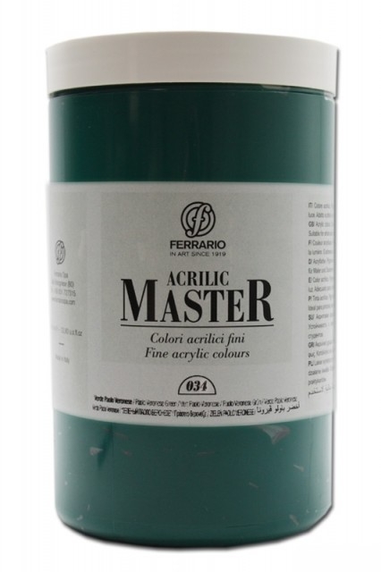 

Акрил Ferrario Acrilic Master 1000 мл № 34 изумрудно-зелёный, BM0979E034