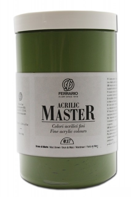 

Акрил Ferrario Acrilic Master 1000 мл № 37 зелёный земляной, BM0979E037
