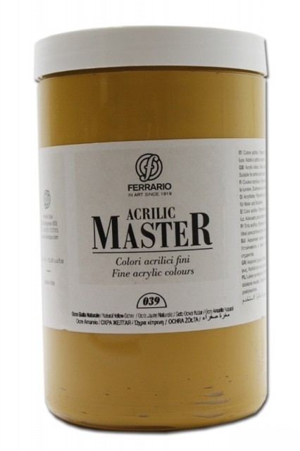 

Акрил Ferrario Acrilic Master 1000 мл № 39 охра жёлтая, BM0979E039