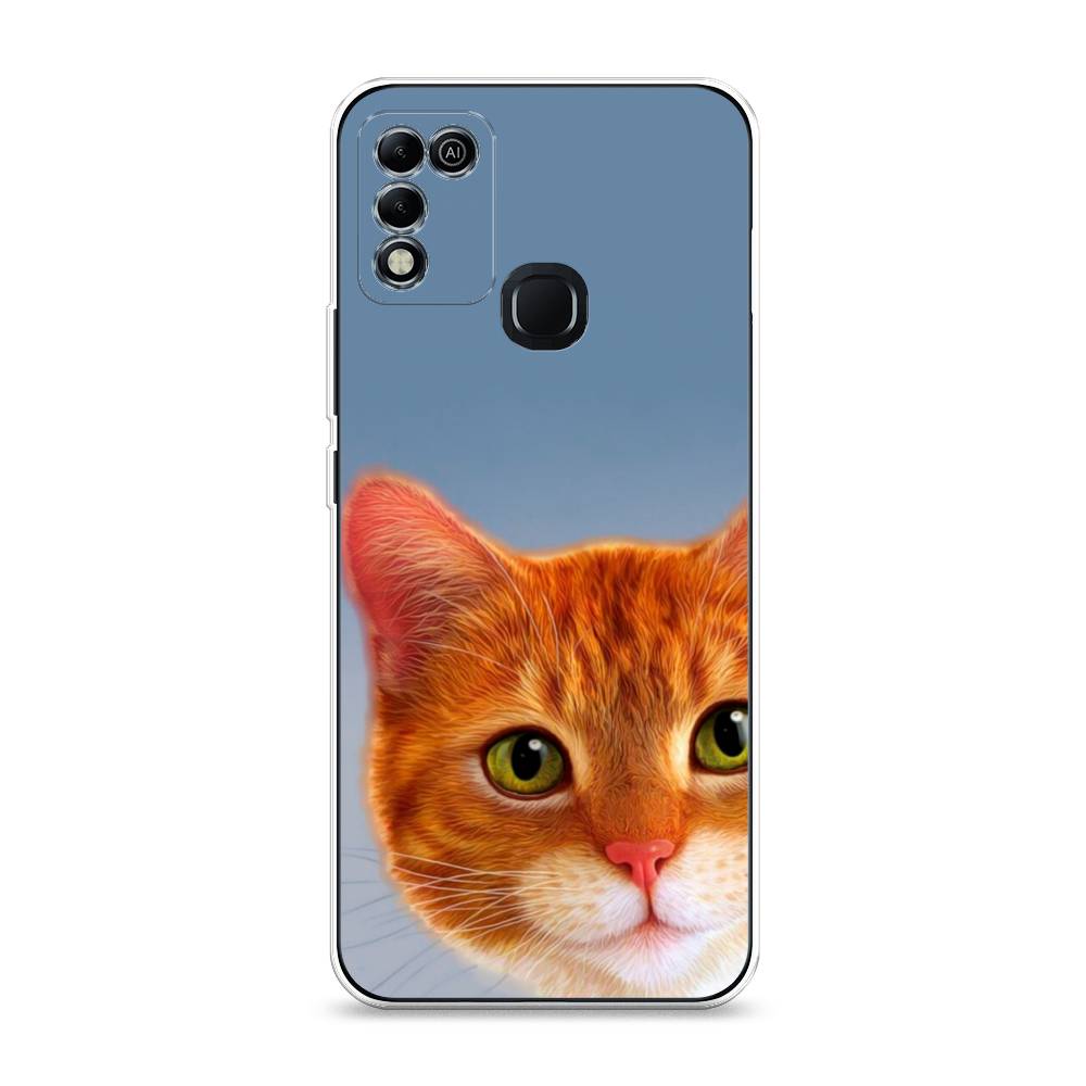 

Чехол на Infinix HOT 10 Play/HOT 11 Play "Любопытный котик", Коричневый, 3100850-1