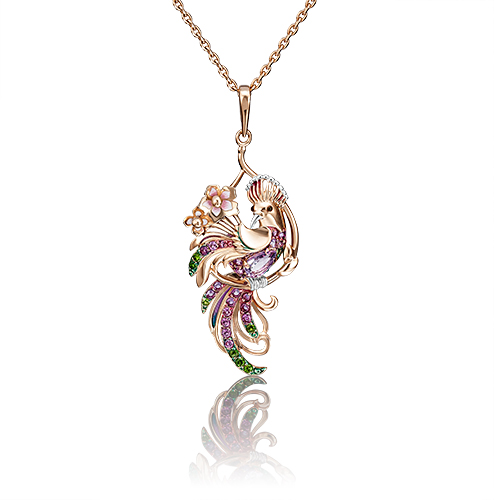 

Кулон из красного золота PLATINA jewelry 03-2795-00-708-1110-58, гранат/аметист, 03-2795-00-708-1110-58