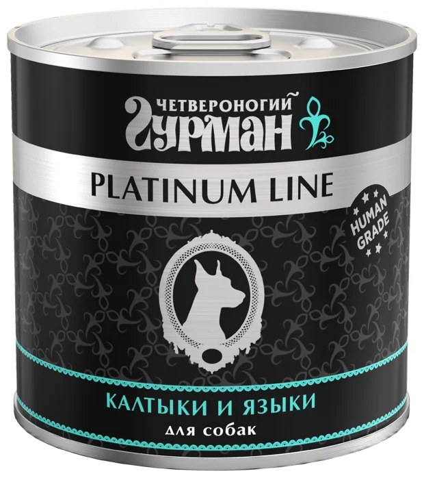 

Консервы для собак Четвероногий гурман Platinum Line калтыки и языки, 240 г