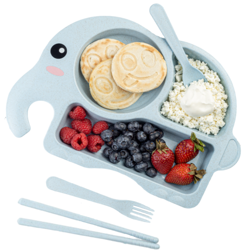 Детская посуда для кормления Добрый Филин Слонёнок Slon, синяя
