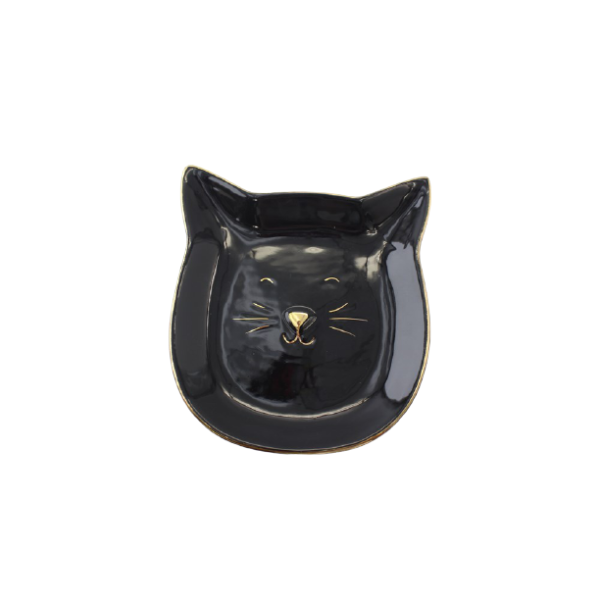 фото Тарелка котик(черный) домран 945-241