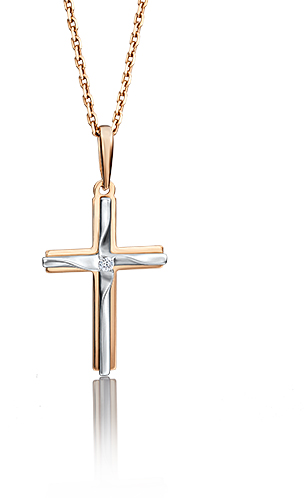 

Кулон из белого золота/красного золота PLATINA jewelry 03-2736-00-401-1111-03, фианит, 03-2736-00-401-1111-03
