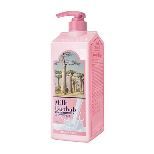 Гель для душа с дамасской розой milk baobab original body wash damask rose