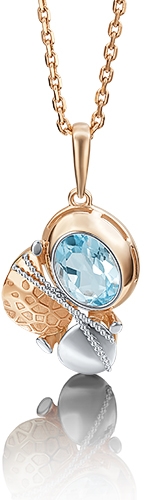 

Кулон из белого золота/красного золота PLATINA jewelry 03-2743-00-201-1111-57, топаз, 03-2743-00-201-1111-57