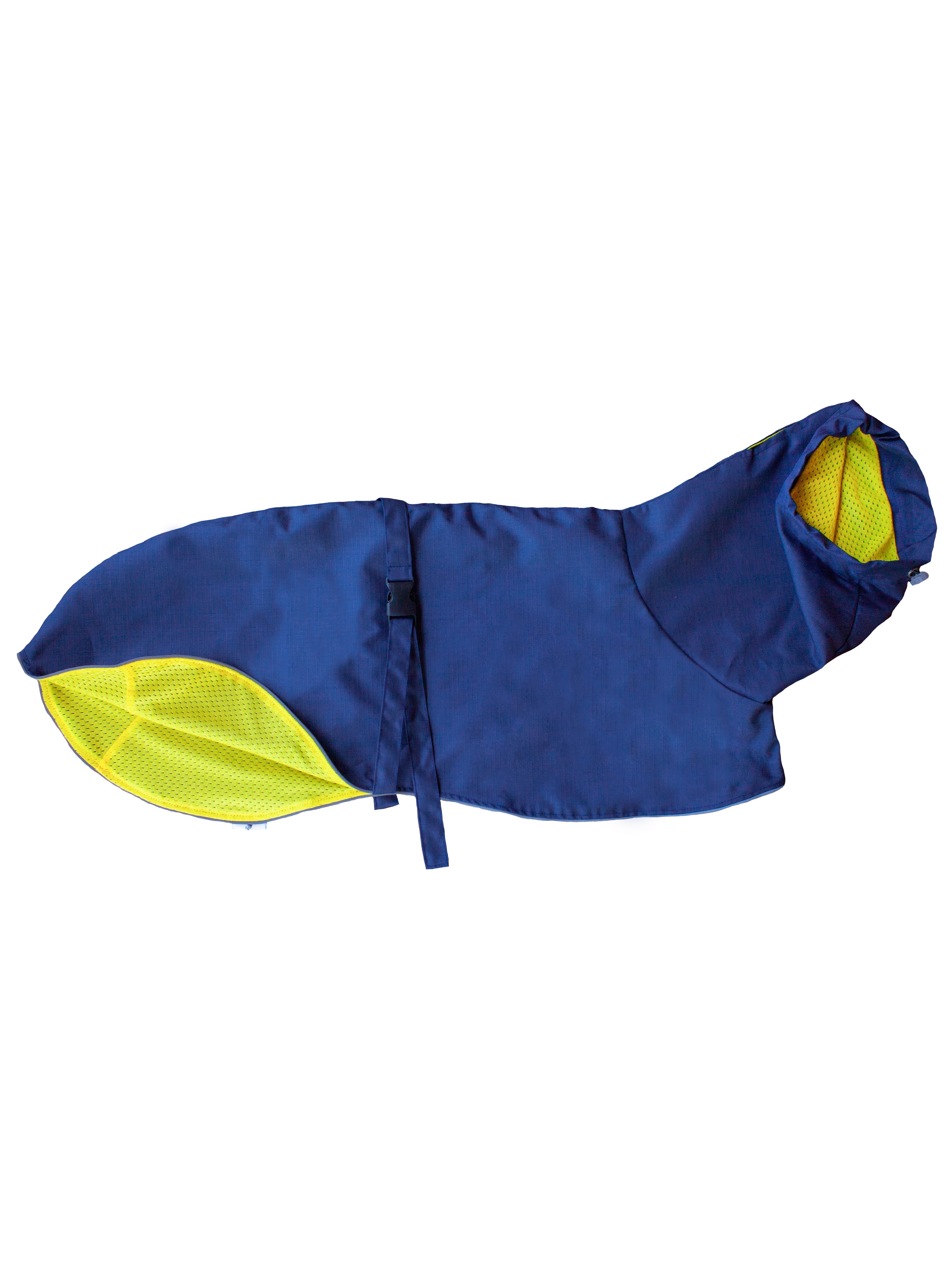 фото Дождевик для собак монморанси уиппет, синий, желтый, длина спины 53 см