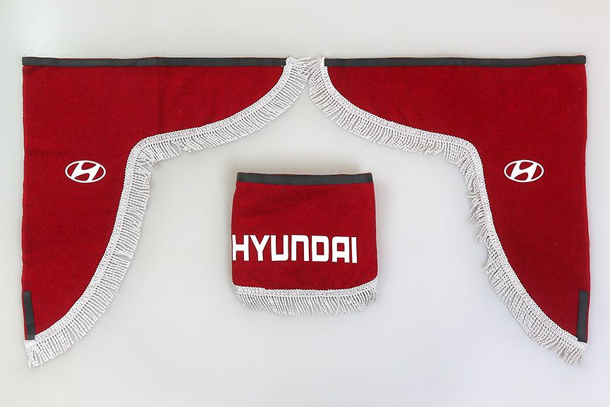 

Ламбрекен Hyundai Красный с серым лобового стекла и угол, Красный;серый