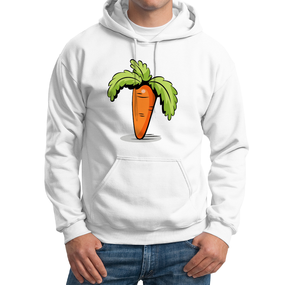 

Худи унисекс CoolPodarok Морковь белое 62 RU, M0114013
