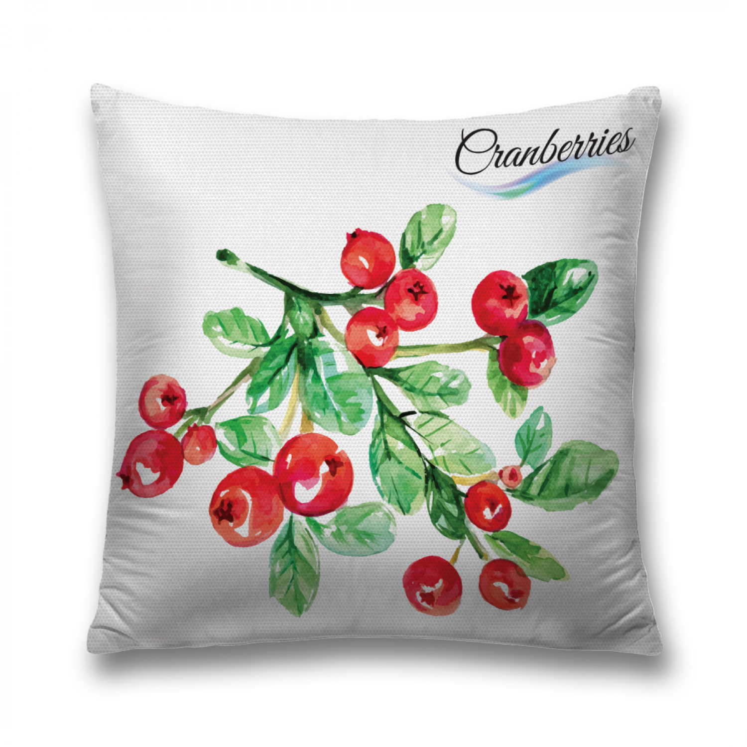 

Наволочка декоративная JoyArty "Ветка клюквы" на молнии, 45x45 см, Ветка клюквы
