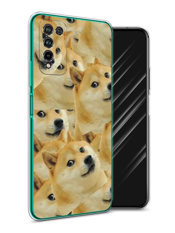 

Чехол Awog на Honor 10X Lite "Собака-подозревака фон", Желтый;черный, 6104650-9