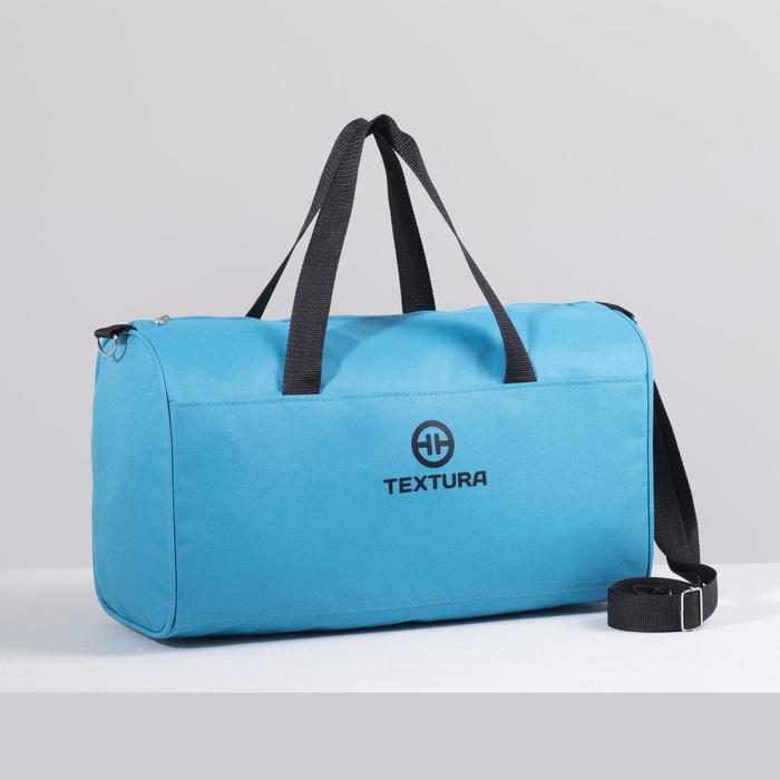 фото Спортивная сумка textura отдел на молнии, без подклада, длинный ремень, цвет темно-голубой