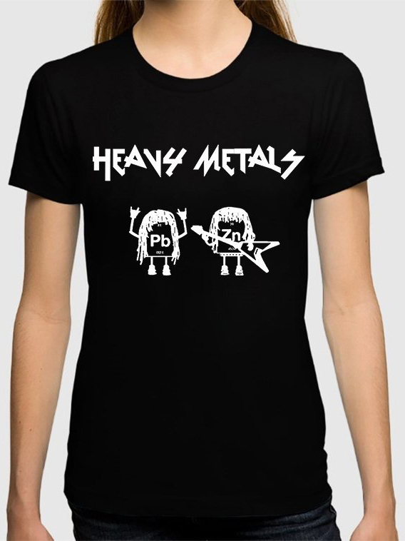 фото Футболка женская design heroes тяжелые металы - heavy metals черная 2xl