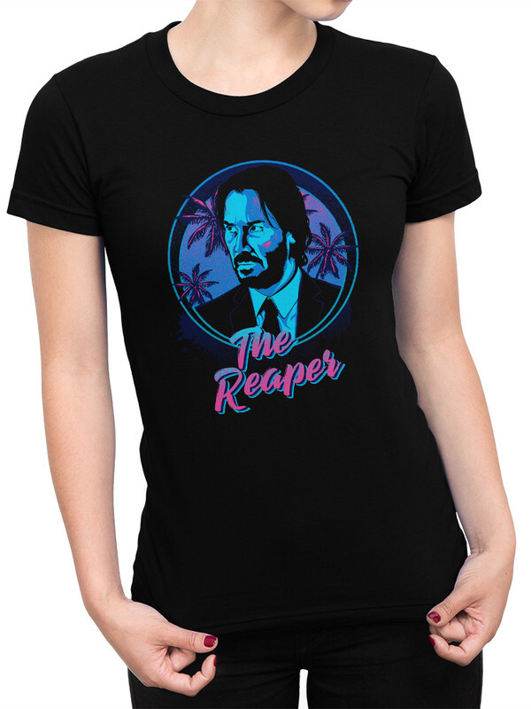 

Футболка женская Design Heroes Жнец - Киану Ривз черная 3XL, Жнец - Киану Ривз