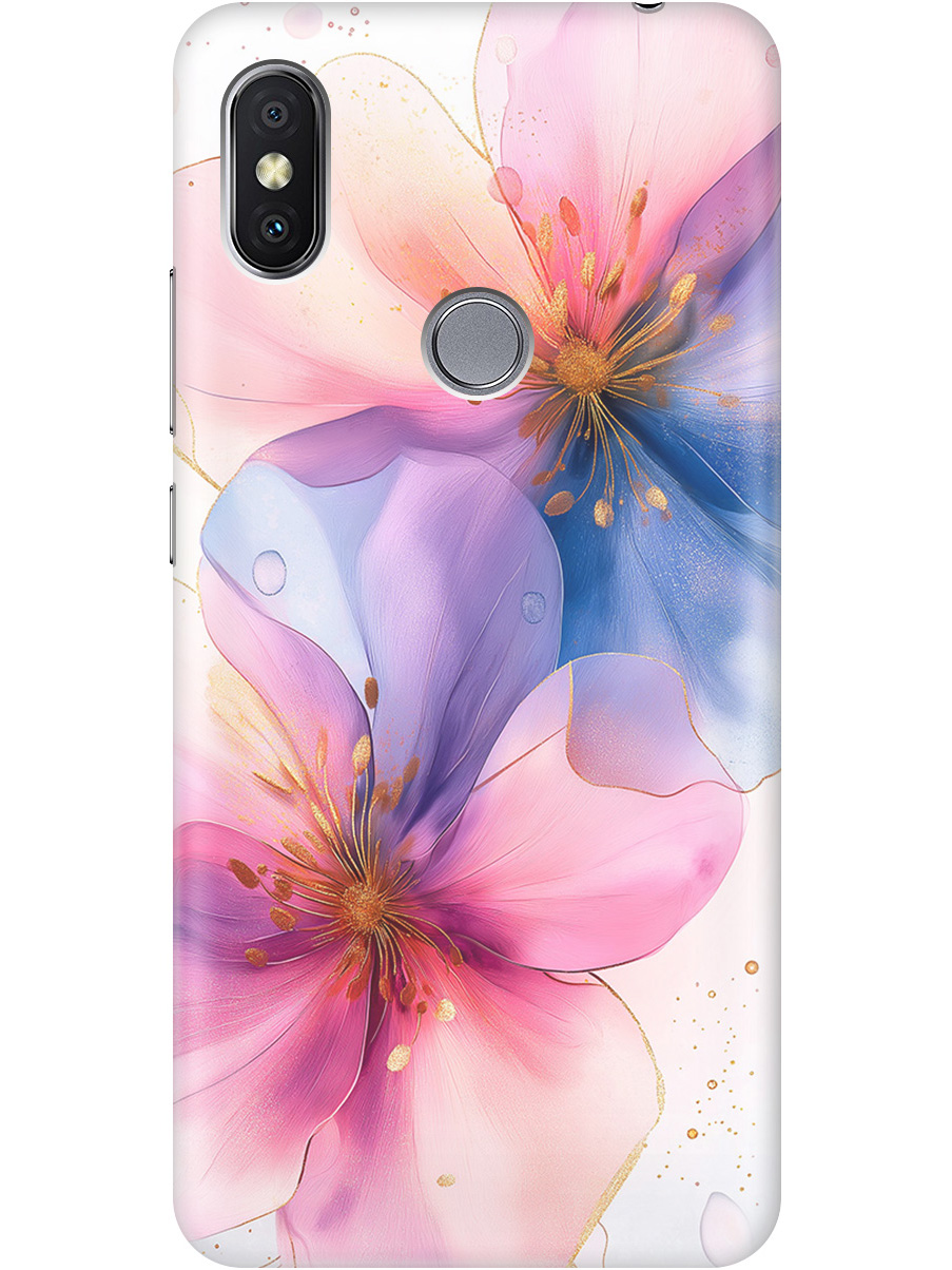 

Силиконовый чехол на Xiaomi Redmi S2 с принтом "Магические цветочки", Прозрачный;белый;розовый;синий, 718410223