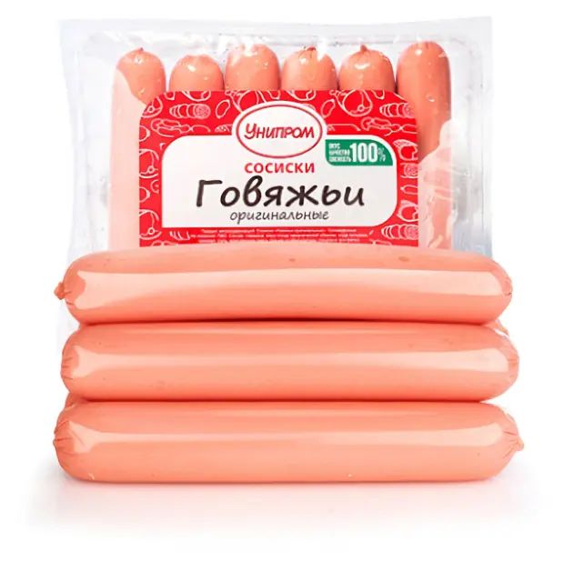 

Сосиски Унипром Говяжьи оригинальные -1 кг