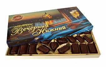 фото Шоколадные конфеты сормовская кф вечерний нижний с шоколадной и трюфельной начинками 340 г сормовская кондитерская фабрика