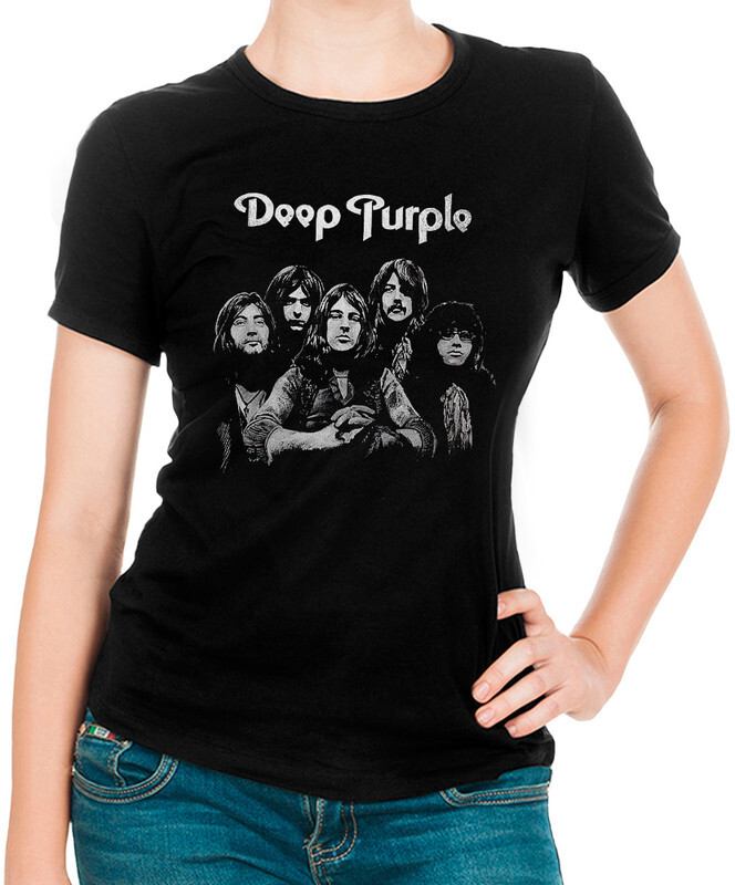 фото Футболка женская design heroes рок группа deep purple черная 2xl