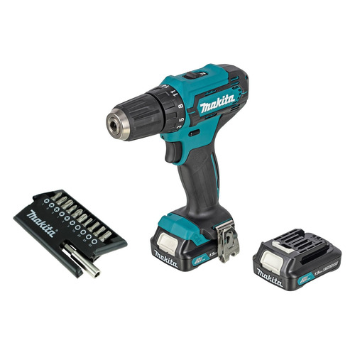 фото Дрель-шуруповерт makita df333dwye + набор бит d-30651-12, 1.5ач, с двумя аккумуляторами