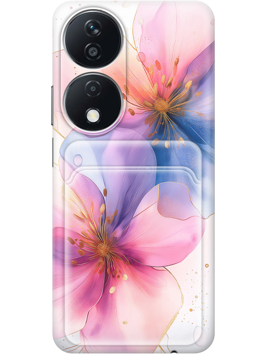 

Силиконовый чехол на Honor X7b с принтом "Магические цветочки" с карманом для карты, Белый;синий;прозрачный;розовый, 781972123