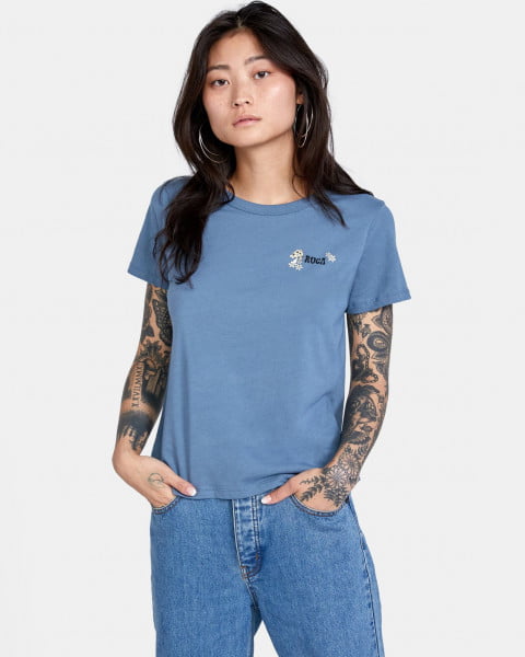 

Футболка женская Rvca X3SSRI-RVS1 синяя M/10, Синий, X3SSRI-RVS1