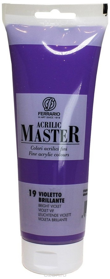 

Акрил Ferrario Acrilic Master 250 мл № 19 Фиолетовый яркий, BM0978B0019