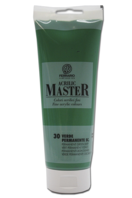 

Акрил Ferrario Acrilic Master 250 мл № 30 Перманентный зеленый темный, BM0978B0030