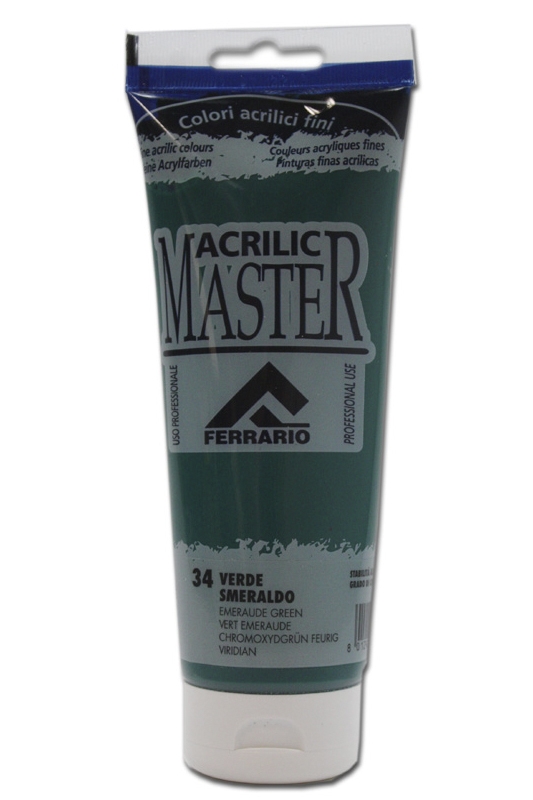 

Акрил Ferrario Acrilic Master 250 мл № 34 Изумрудно-зеленый, BM0978B0034