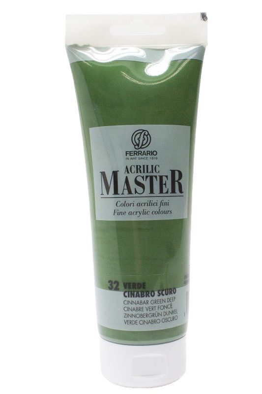 

Акрил Ferrario Acrilic Master 250 мл № 32 Киноварь зеленая темная, BM0978B0032